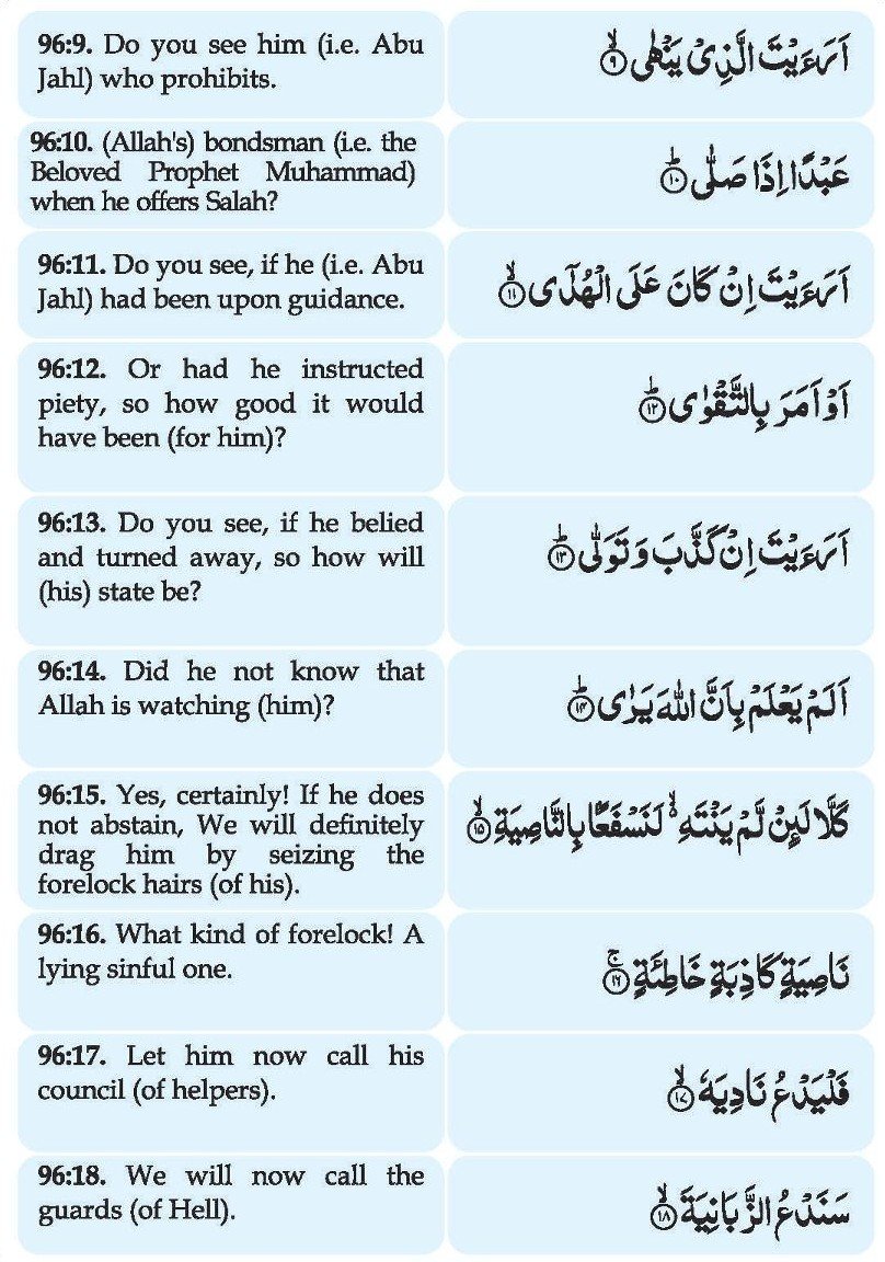 Surah Alaq In Roman English QURAN411